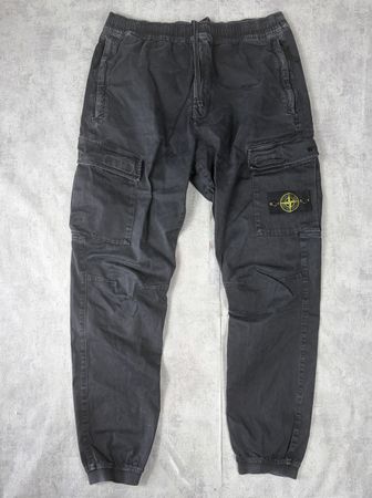 Pantalon Cargo Noir Stone Island Fleece Jogger - L W34