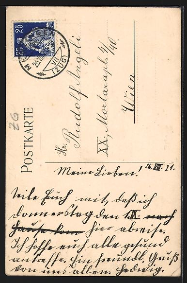 Ansichtskarten: Menzingen, Eine Strassenpartie, Hans Z – Gebraucht aus Berlin von bartko-reher 1