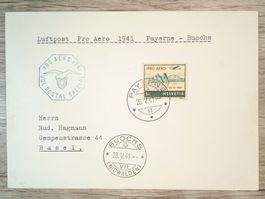 TR60 Enveloppe + Timbre Suisse 1941