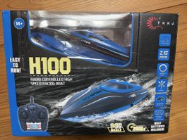 RC Rennboot TKKJ H100 blau Massstab 1:36 neuwertig