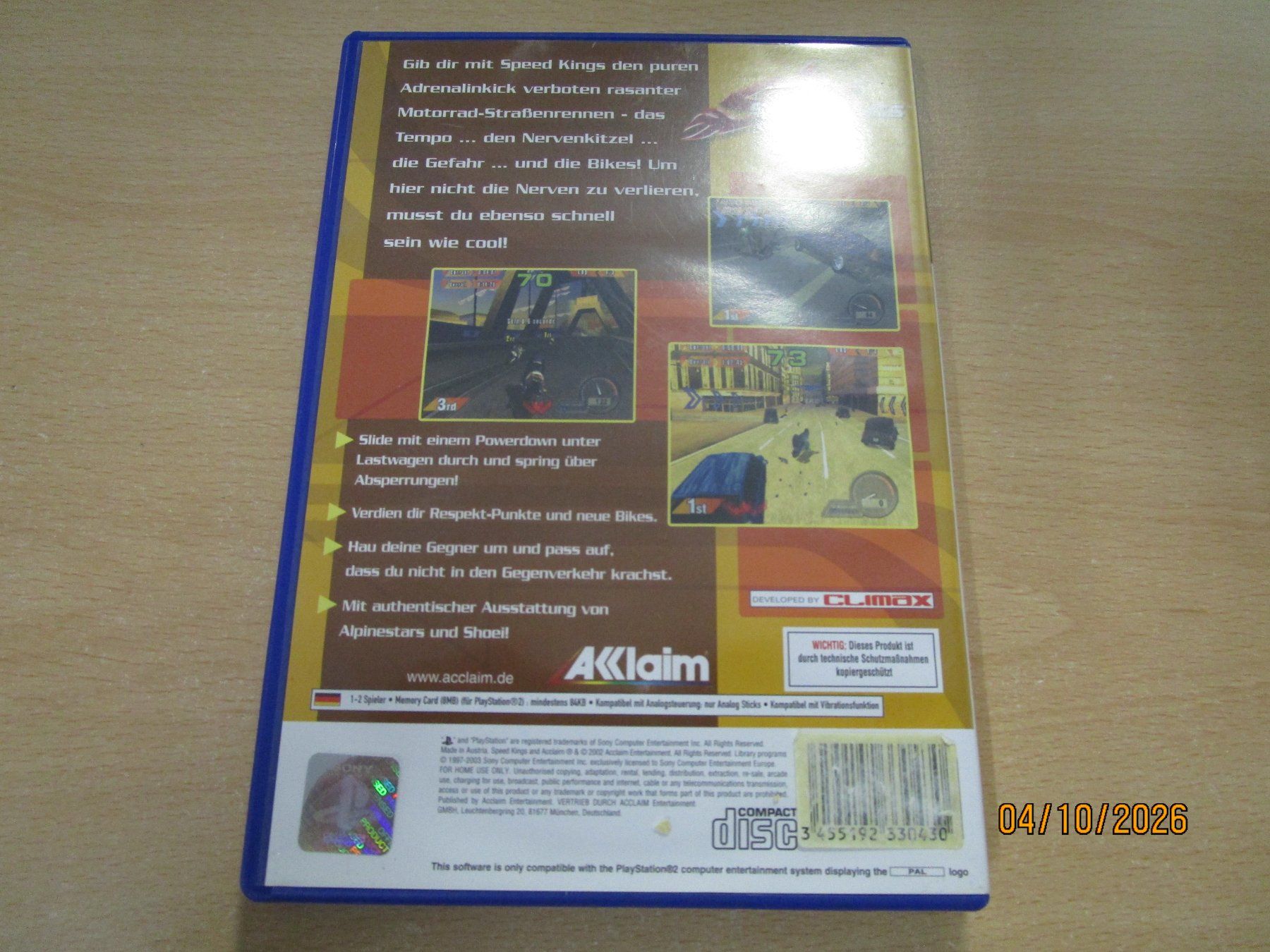 Sony Spiele: Speed Kings Sony Playstation 2 PS2 – Gebraucht aus Goldau von agestuffer 1