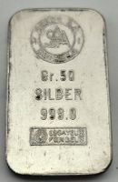 Silberbarren d'argent 50g 999.0 Argor S.A 