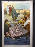 Vintage Schulwandbild DES PETRUS BERUFUNG #F8 LxB 90,5x60cm