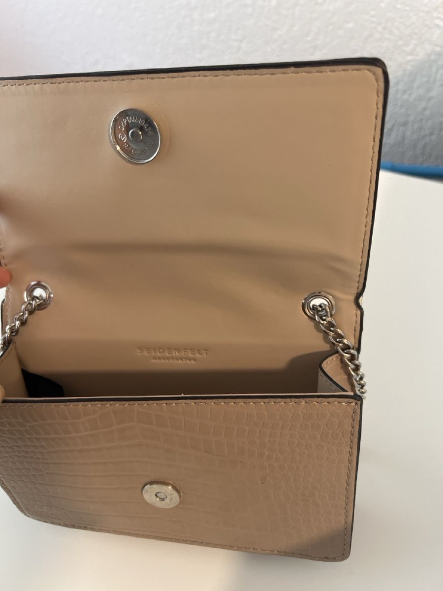 Borse da donna: Tasche SEIDENFELT beige Kroko-Optik mit Kette – Nuovo (secondo la descrizione) da Gams venduto da kra_hj2k 1