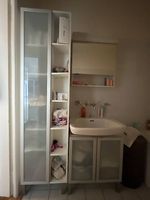 Ensemble colonne + meuble sous vasque pour salle de bain