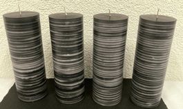 Kerzen Set, Marmoriert, 4×780gramm