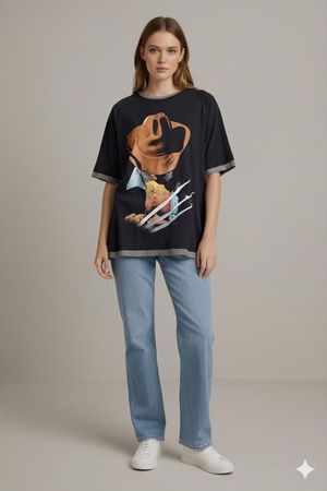 Marvel doppelseitiges Grafik-T-Shirt – Größe M