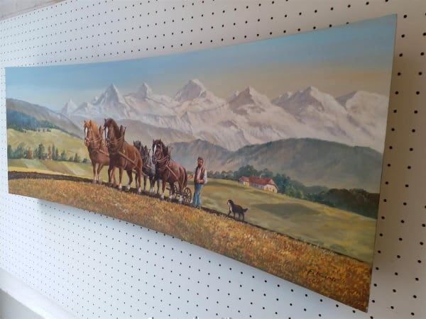 Dipinti: E.Kurti "Ackerfahrt" Oelgemälde – Usato da Zürich venduto da Galerie-Kunst 2