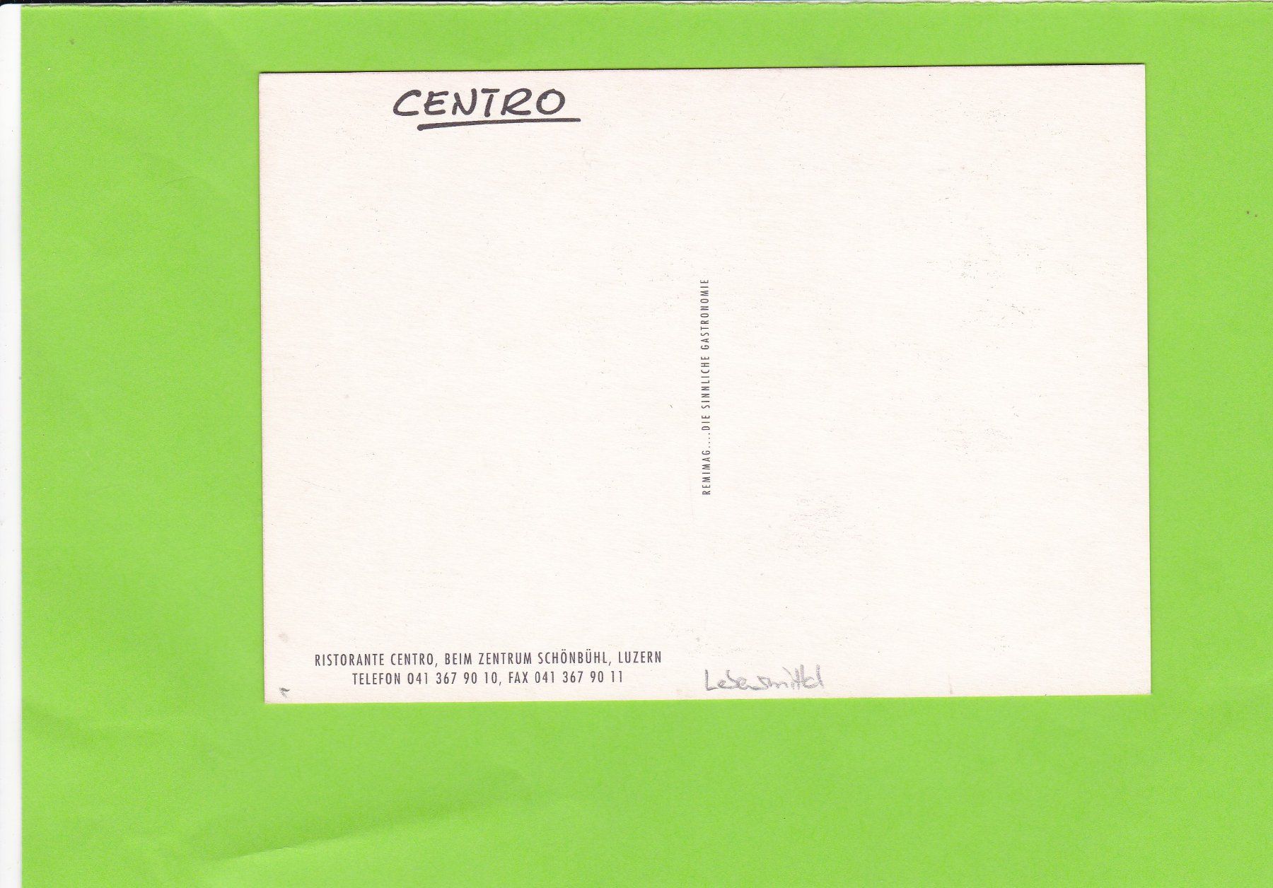 Cartoline postali: Ristorante CENTRO, Luzern – Usato da St. Peterzell venduto da neckertal 1