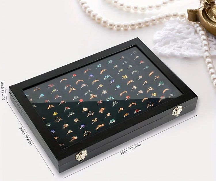 Schmuckkästen: Ringbox mit 100 Fächern - Boîte bague avec 100 compartiments – Neu und originalverpackt aus Lausanne von WATCH-WORLD 1