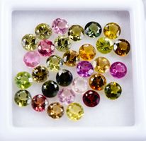 30 brillantgeschliffene Turmaline 3.3mm