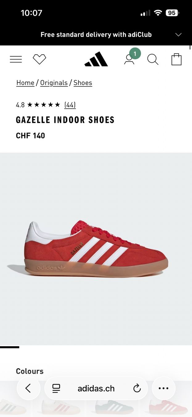 Adidas Herrenschuhe: Adidas Red Samba taille 44 – Gebraucht aus St-Légier-Chiésaz von bfa_9dp5 2