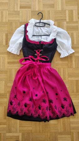 Dirndl schwarz/pink Gr. 34