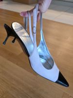 Dolce & Gabbana Vintage Slingpumps hellrosa/schwarz, Gr 38.5
