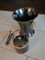 Edler Champagnerkühler mit Eiswürfel-Behälter und -Zange