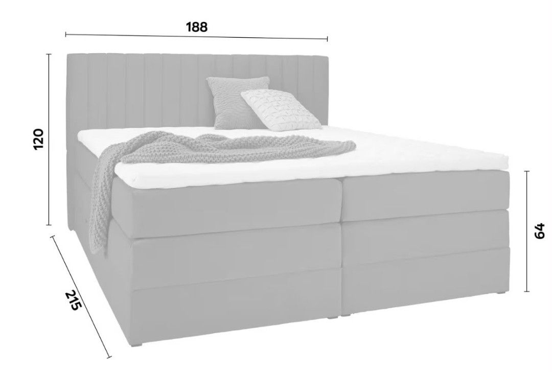 Mömax Letti: Boxspringbett 180x200 – Usato da Burgdorf venduto da Fugazi28 2