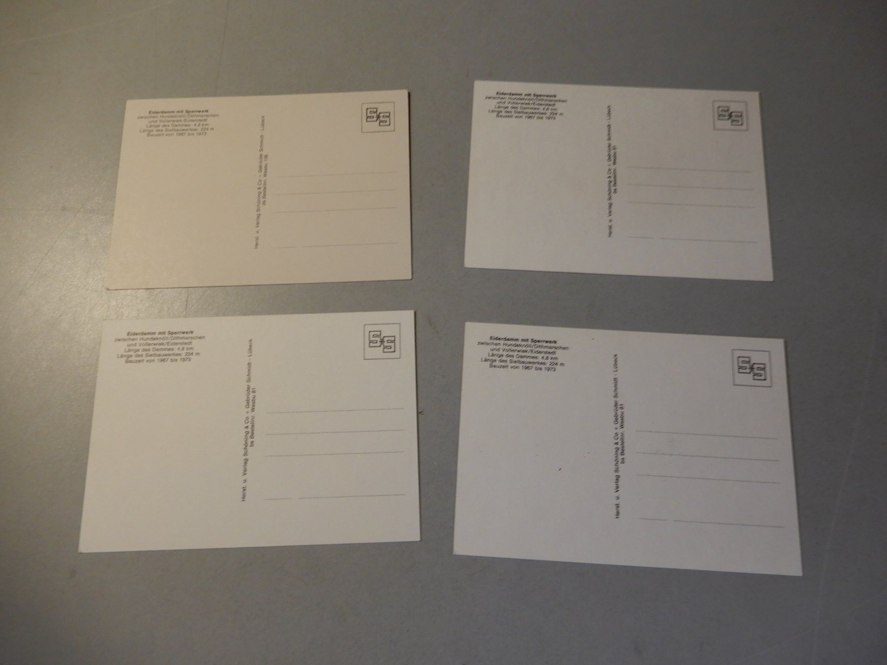 Cartes postales: Ansichtskarten Eiderdamm mit Sperrwerk 4 Stck – D'occasion à Erstfeld par Mario_boe0 5