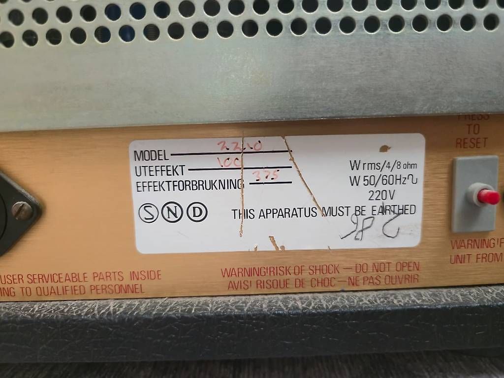 Amplificatori: Marshal Topteil JCM 800 Lead Series – Usato da Busswil BE venduto da Stevevai 4