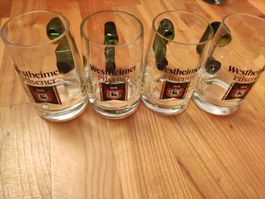4 Stk. Bierglas Westheimer Pilsener Hirsch Bräu