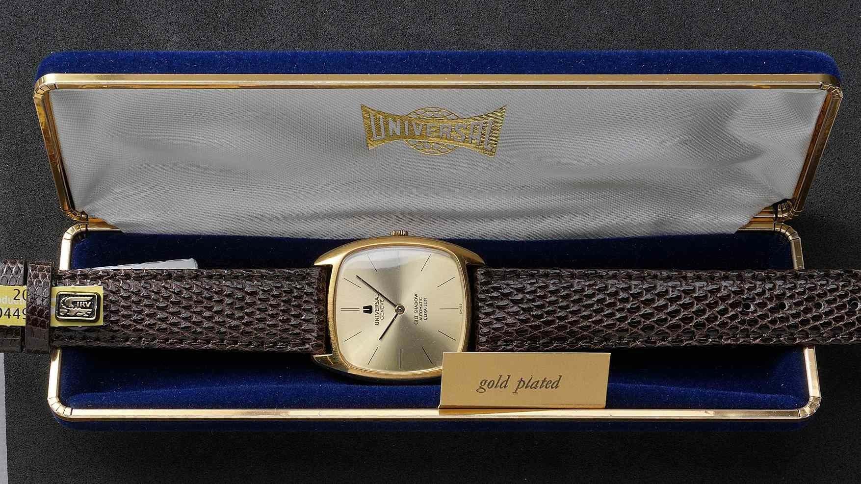 Universal Genève Orologi: Universal Genève Gilt Shadow ultra slim, Micro-Rotor – Usato da Luzern venduto da ChronoScope6004 2