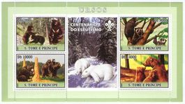 Block Braunbär & Eisbär. São Tomé und Príncipe