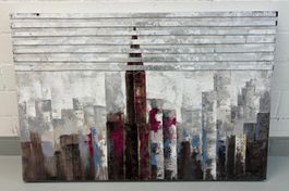 Skyline-Gemälde auf Leinwand