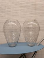 2 antike grosse Vasen, Glasvasen