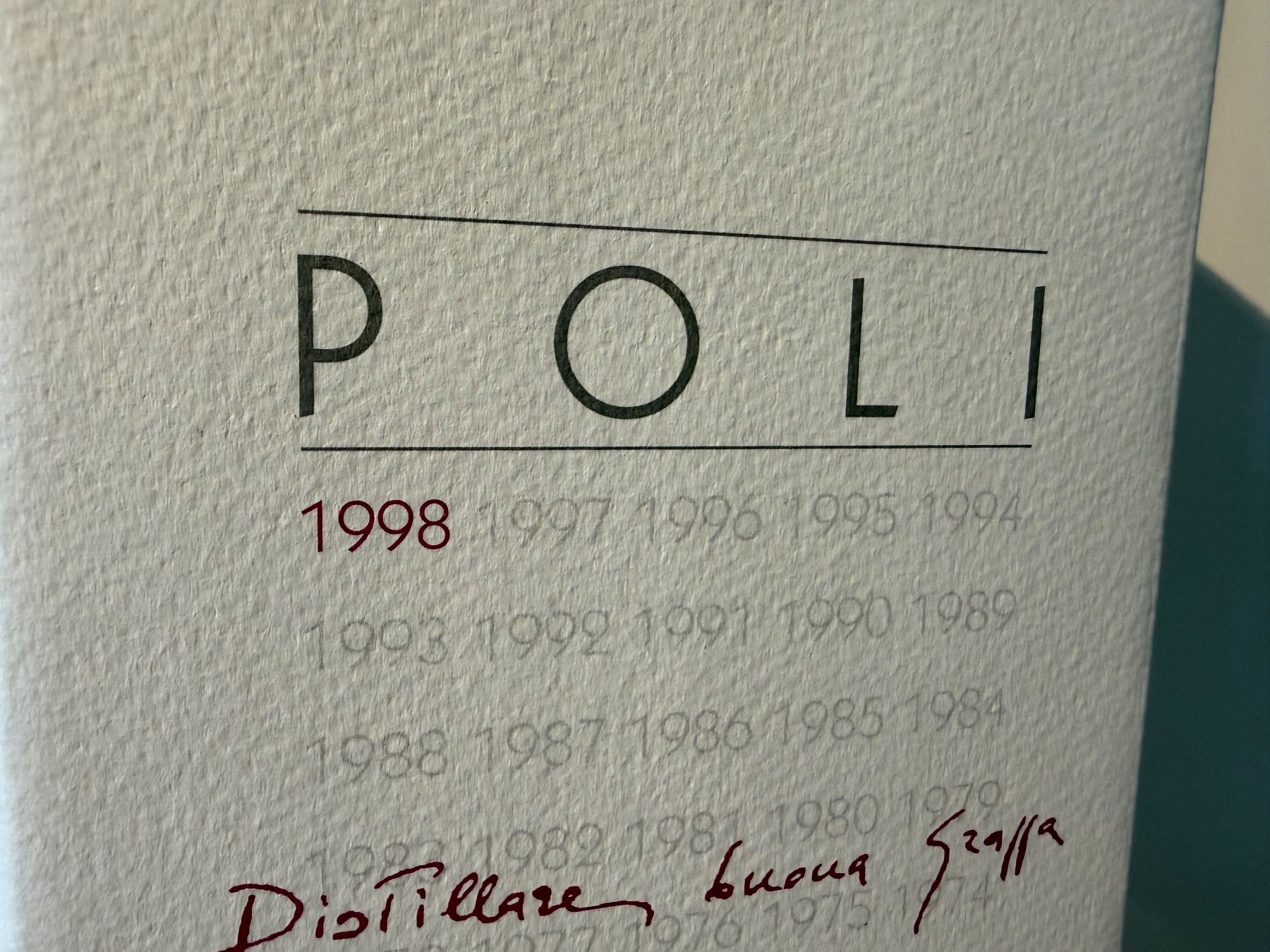 Bevande alcoliche: Poli Torcolato Grappa 1998 mit Geschenkverpackung 50cl – Nuovo e nell'imballaggio originale da Wöschnau venduto da Vinsale 1