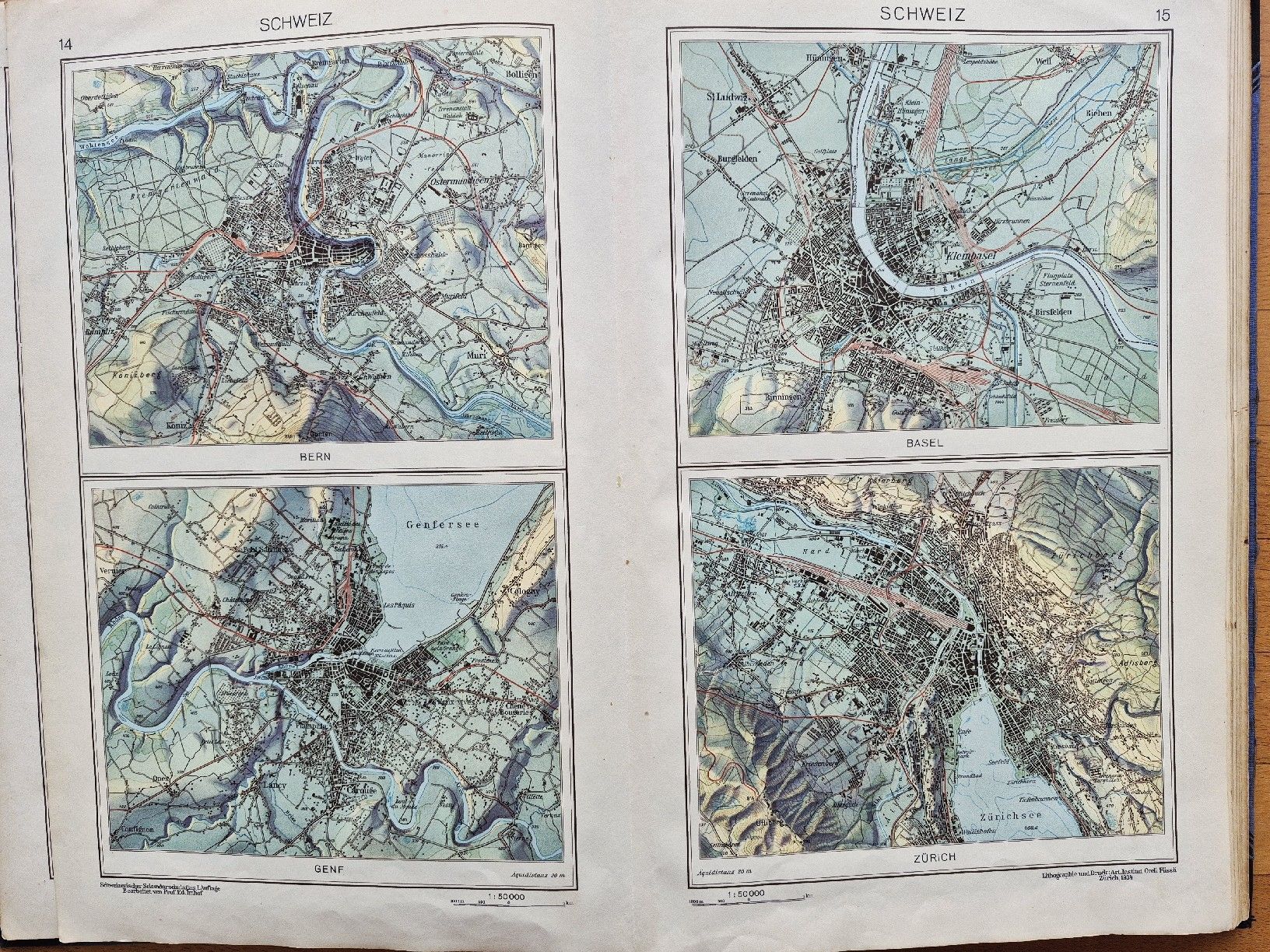 Bücher: Schulbuch, Schweizerischen Sekundarschule-Atlas 1934 – Gebraucht aus Wädenswil von Orso31 4