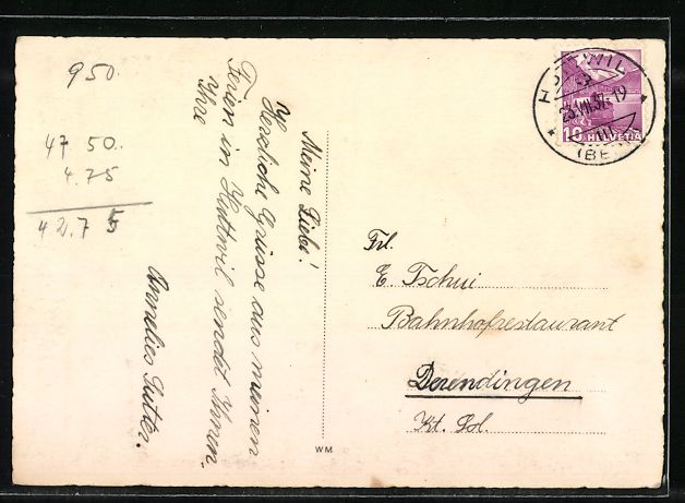 Cartoline postali: AK Huttwil, Gesamtansicht des Ortes – Usato da Berlin venduto da bartko-reher 1