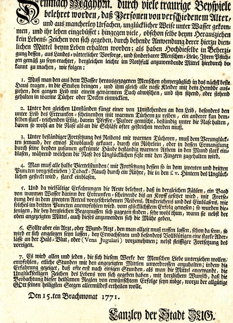 Dokumente: Zug 1770 - Flugblatt – Gebraucht aus Einsiedeln von otm_7s5v