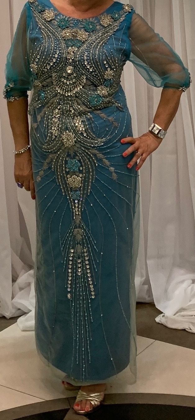 Vestiti: Fest Kleid / Grösse 40 mit Kristallsteinen – Usato da Biel/Bienne venduto da Katja01112