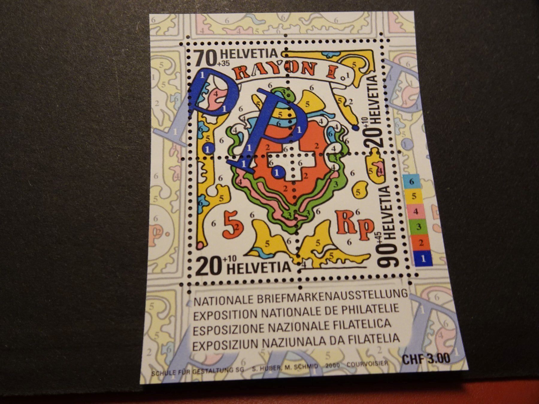 Alle Briefmarken: 2000, BLOCK RAYON I, POSTFRISCH – Neu (gemäss Beschreibung) aus Eschenbach SG von eDaisy