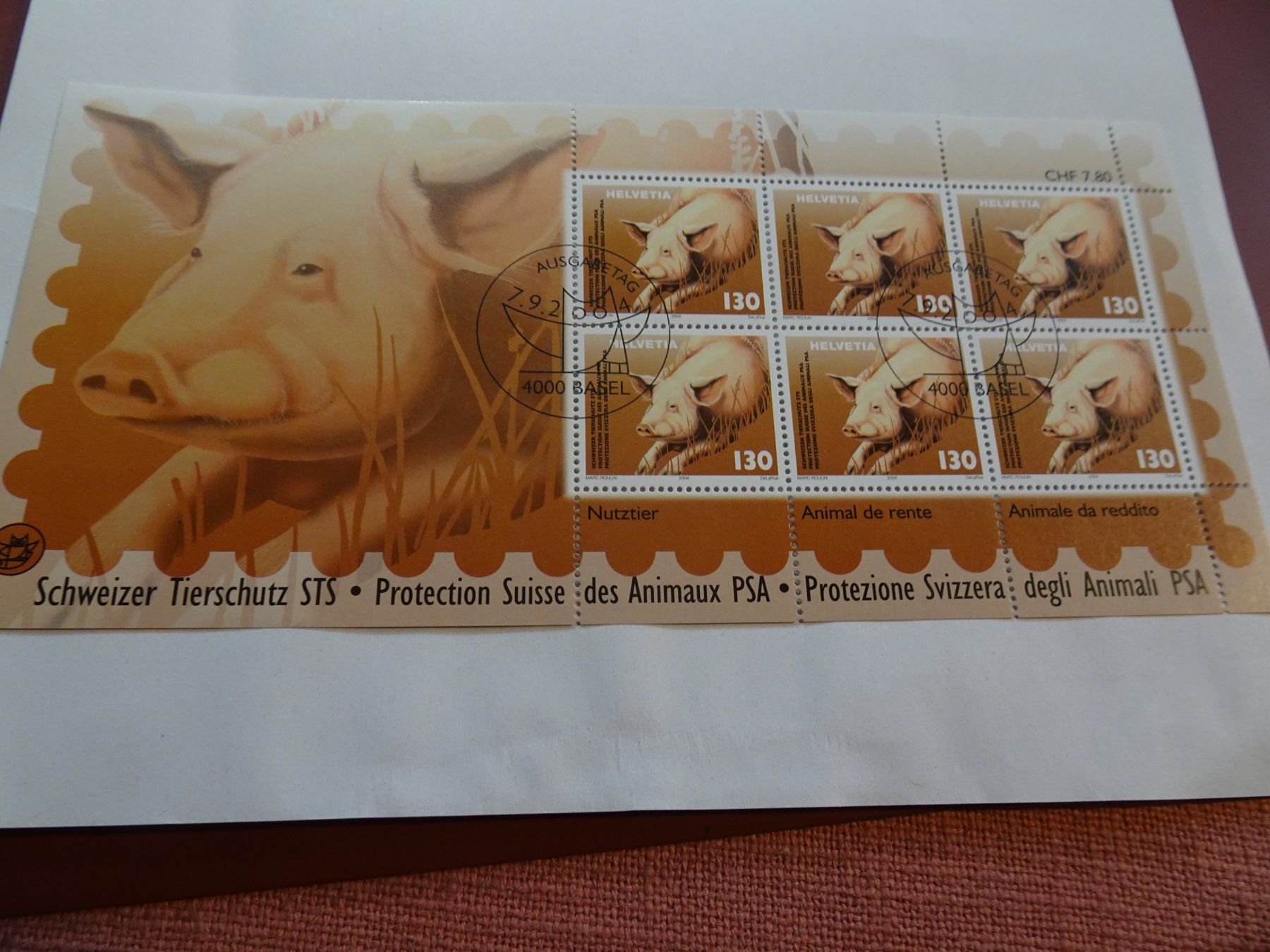 Alle Briefmarken: 2004, KLEINBOGEN, AUSGABETAG, TIERSCHUTZ – Neu (gemäss Beschreibung) aus Eschenbach SG von eDaisy