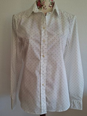 Gant Damen Bluse/Hemd, weiss mit Punkten, Top Zustand