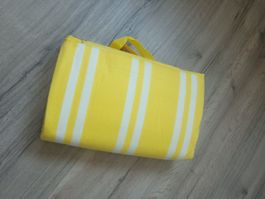 Picknickdecke / Stranddecke 140x180 cm Gelb-Weiss – NEU