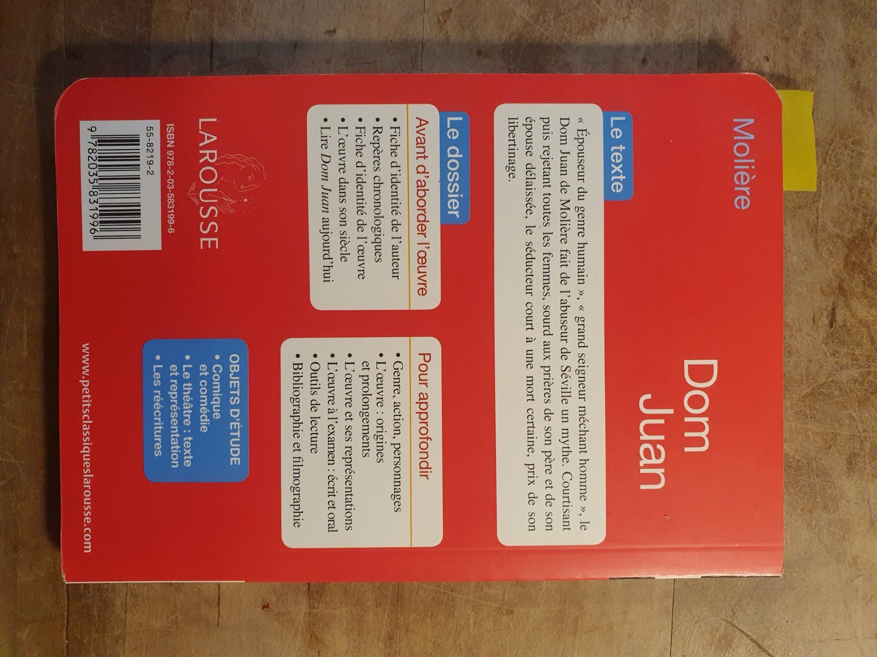 Libri: Don Juan Moliere Petis Classiques – Usato da Zürich venduto da loosebone 1