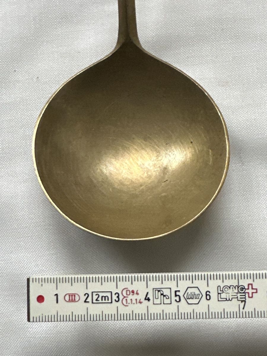 Cucchiai: Messing Schöpfkelle mit Holzgriff Vintage 25cm – Usato da Zürich venduto da Chaeffeler 3
