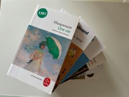 Lot de 6 livres, Zola, Balzac, Maupassant, Ramuz, Tesson, C.