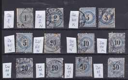 Taxmarken Top Lot gestempelt, Kat. 2'200.--