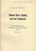 Johann Peter Hosang und sein Testament, 1945