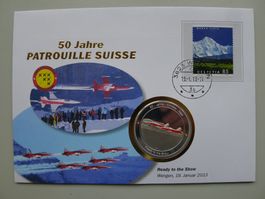 2013 Numisbrief "Ready to the Show" 50 J. Patrouille Suisse