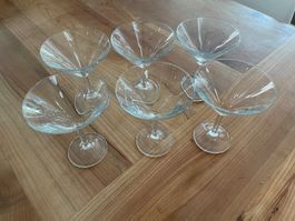 6 Martini Gläser glasklar 6er Set guter Zustand