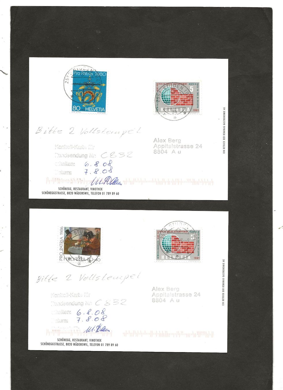 Tutti i francobolli: Schweiz 32 Karten mit Vollstempel – Usato da Au ZH venduto da xelagreb01 7