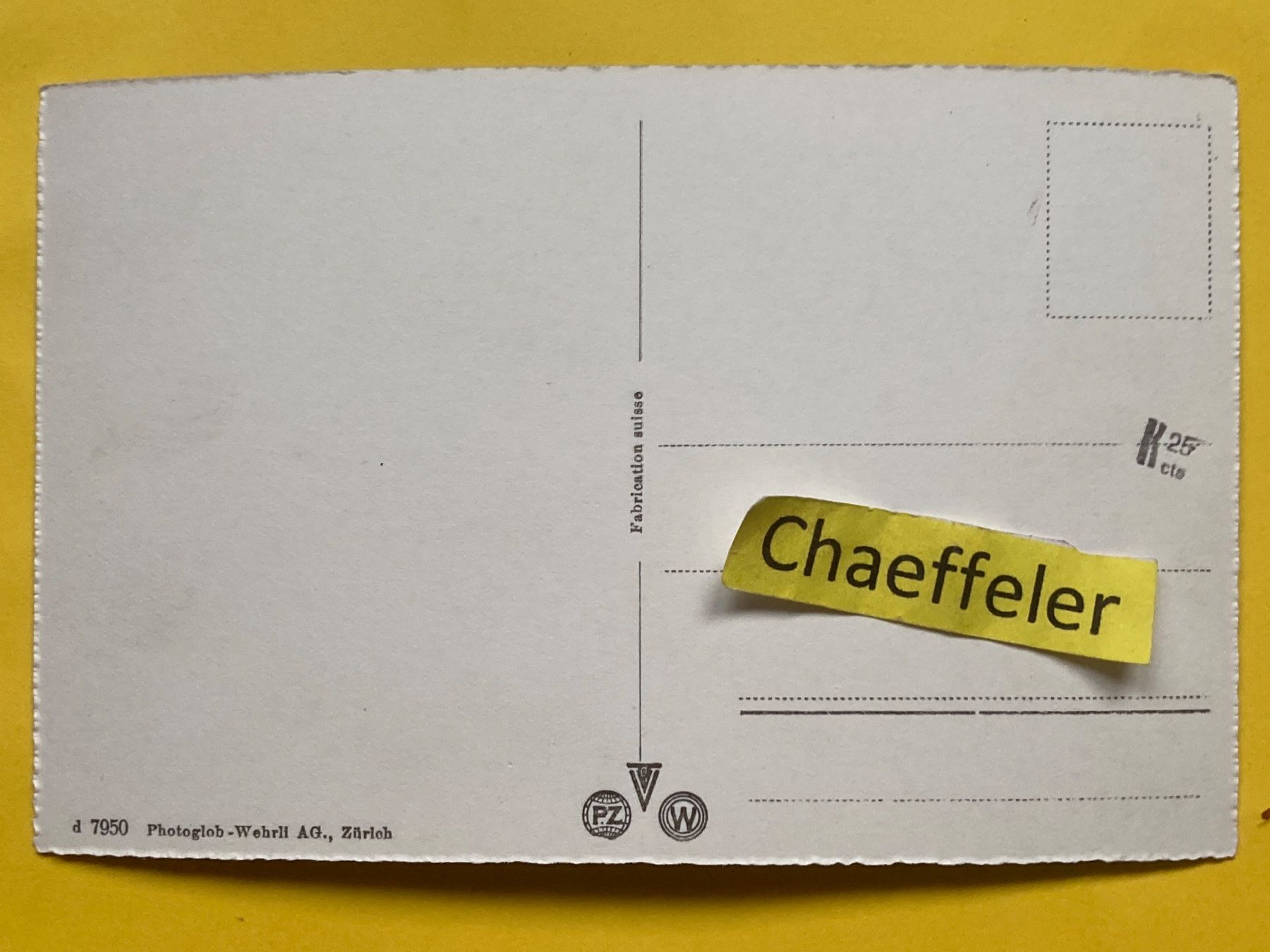 Ansichtskarten: Göschenen. Favredenkmal – Gebraucht aus Zürich von Chaeffeler 1