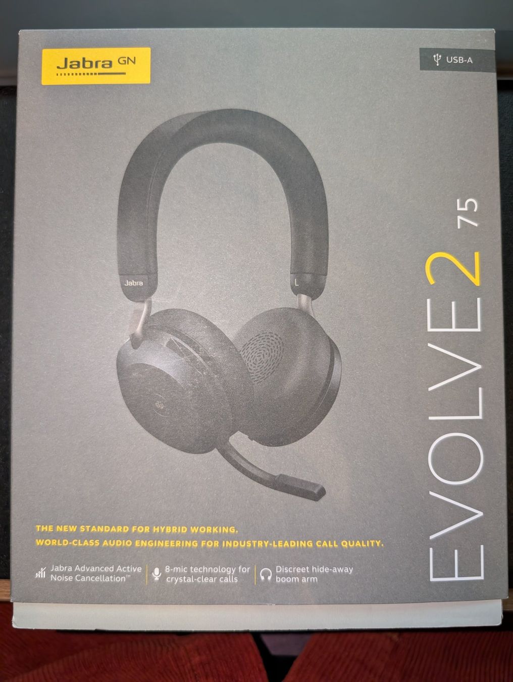 Jabra Cuffie: Jabra Evolve2 75 Active Noise Cancelling Kopfhörer mit USB-A – Usato da Winterthur venduto da platten-laden 6