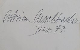 Adrian Aeschbacher (1912-2002) Pianist - Autogramm