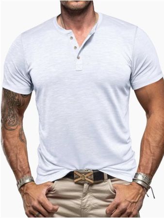 NEUES Herren T'Shirt Baumwolle weiss Gr. L - 226355