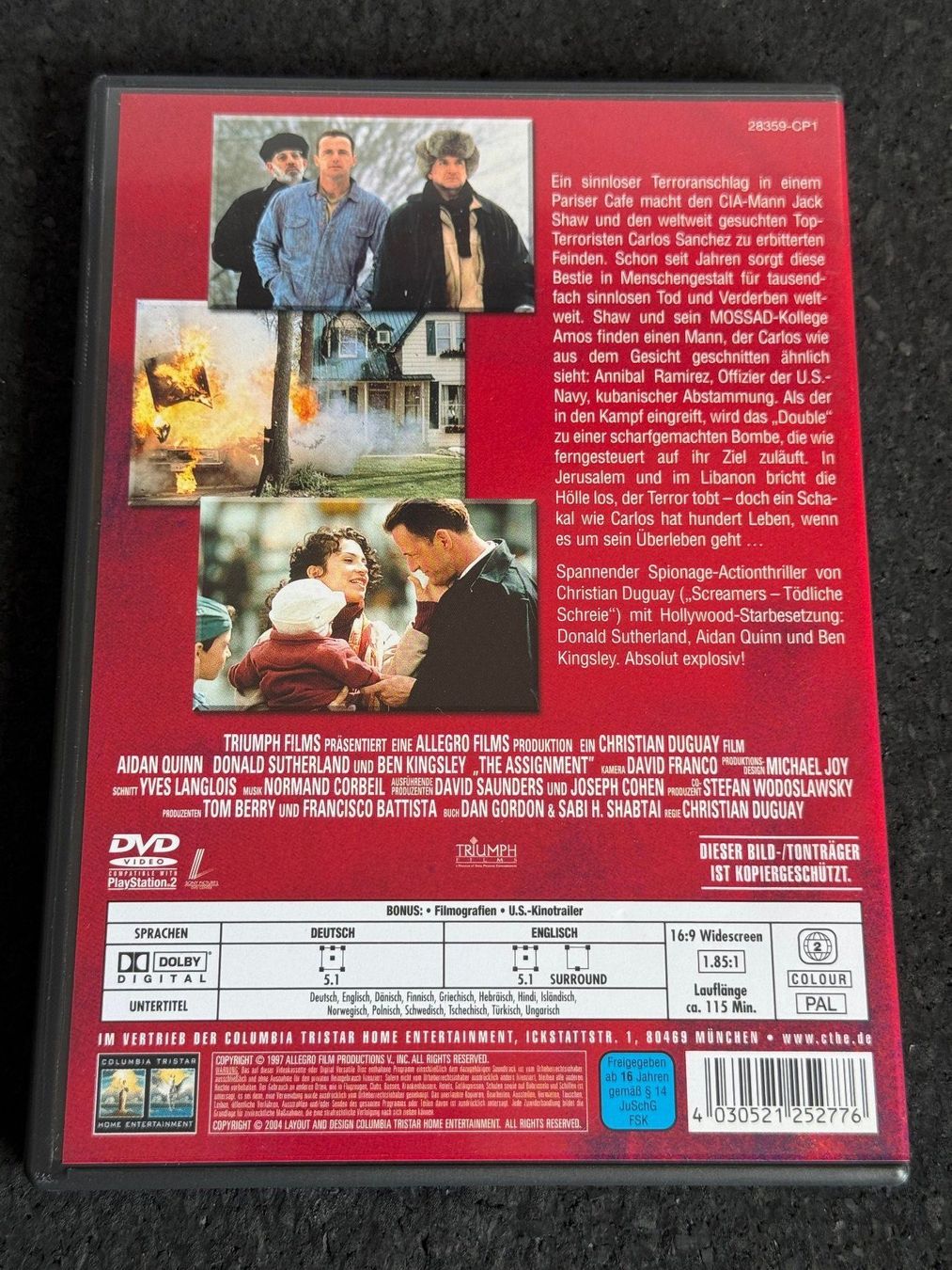 Tutti i DVDs: The Assignment "Der Auftrag" DVD DE/EN – Usato da Fribourg venduto da tschjoly 1