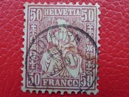 1880: Nr.43 mit seltenem Fingerhut-Stempel von SOLOTHURN